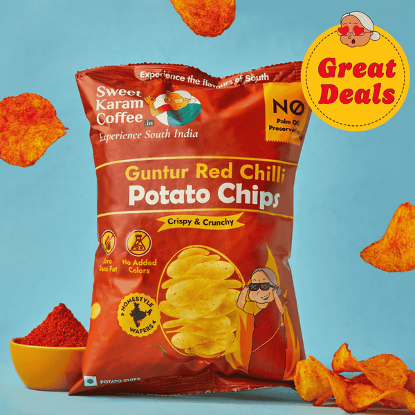 Potato Chips - Guntur Red Chilli - Sweet Karam Coffee