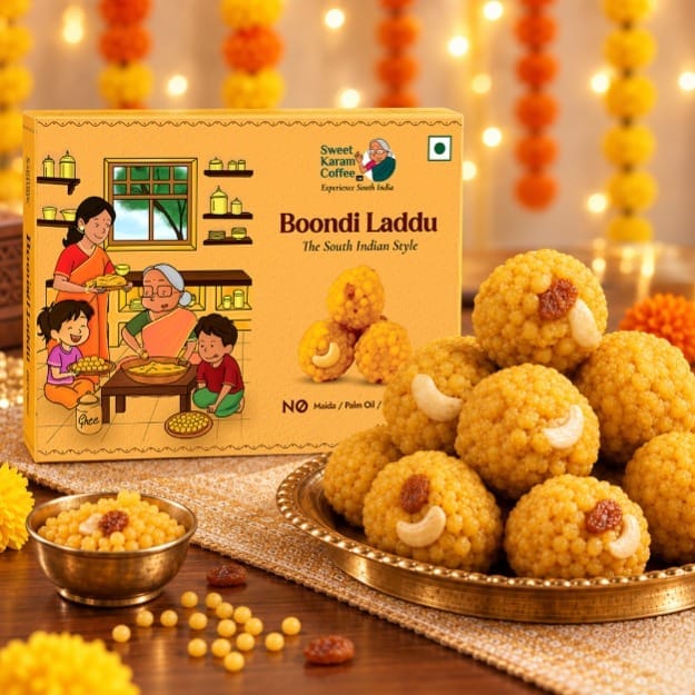 Boondi Laddu - Sweet Karam Coffee