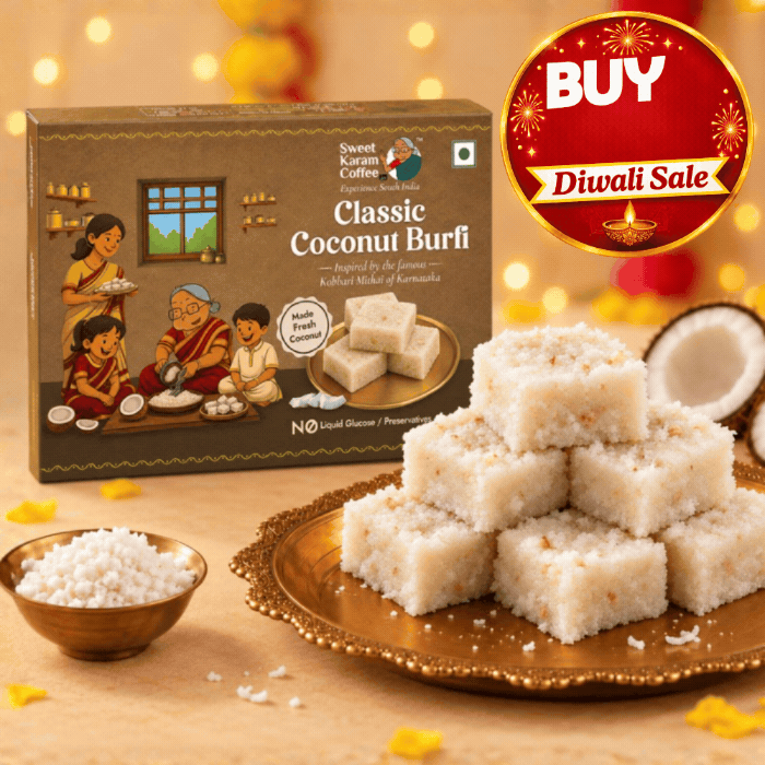 Classic Coconut Burfi  - Free Shipping Across India