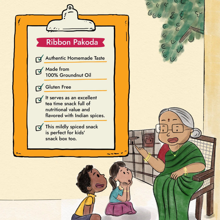 Ribbon Pakoda (South Indian Snack) 190g  - Free Shipping Across India