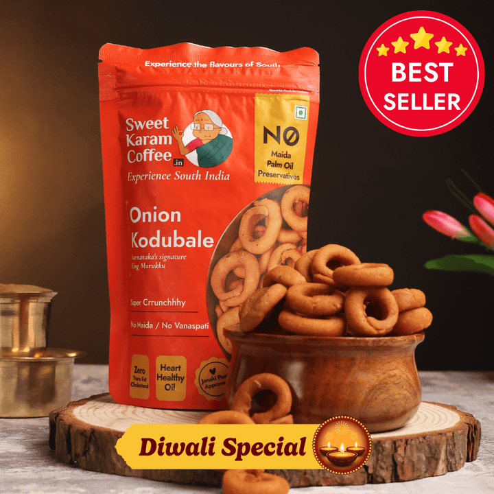 Onion Kodubale (Ring Murukku) - Sweet Karam Coffee