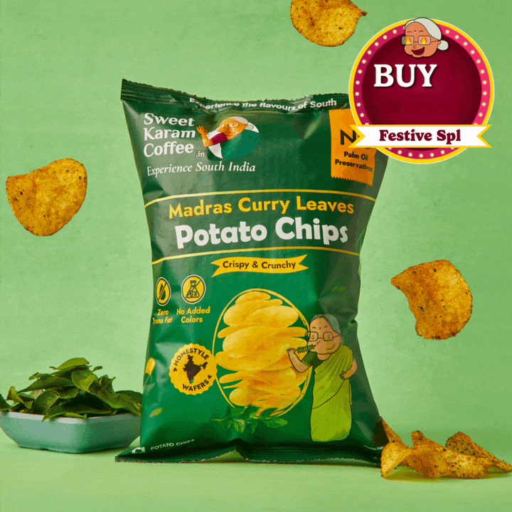 Potato Chips - Madras Curry Leaves  - Free Shipping Across India
