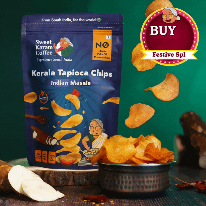 Kerala Tapioca (Kappa) Chips - Indian Masala  - Free Shipping Across India