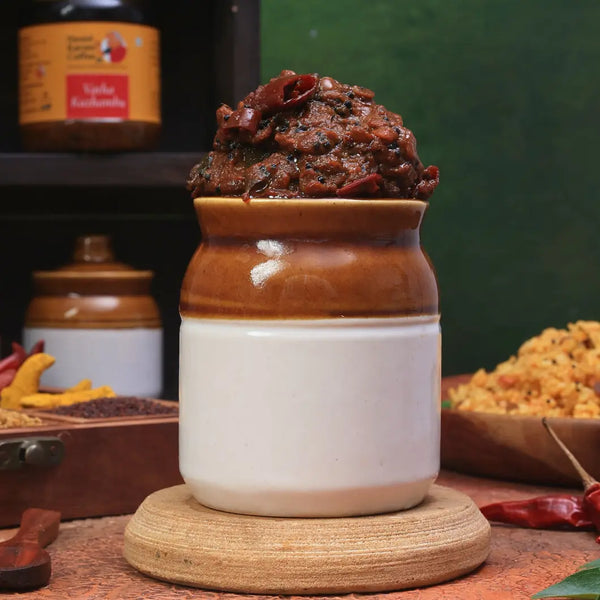 Spicy Tamarind Dal Gravy Paste (Vatha Kuzhambu Paste) 250g  - Free Shipping Across India