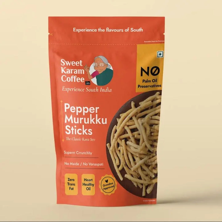 Pepper Murukku Sticks (Kara Sev) 95g  - Free Shipping Across India