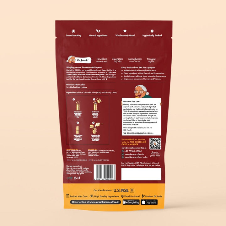 Premium Filter Coffee Powder (80/20 Blend) - Authentic blend