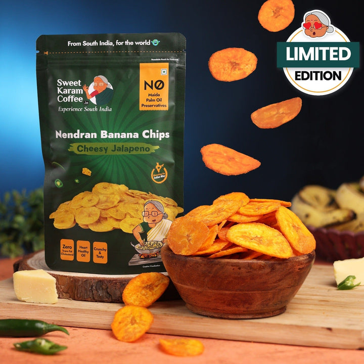 Kerala Banana Chips - Cheesy Jalapeno  - Free Shipping Across India