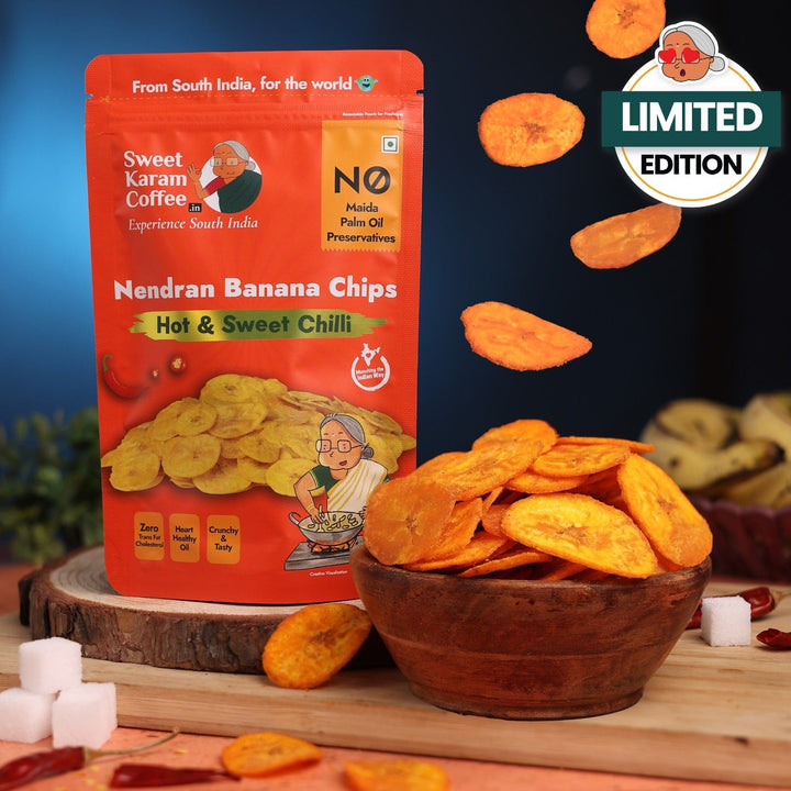 Kerala Banana Chips - Hot & Sweet Chilli  - Free Shipping Across India