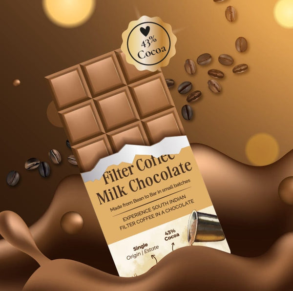 Filter Coffee Milk Chocolate Bar (Chennai Only)  - Free Shipping Across India