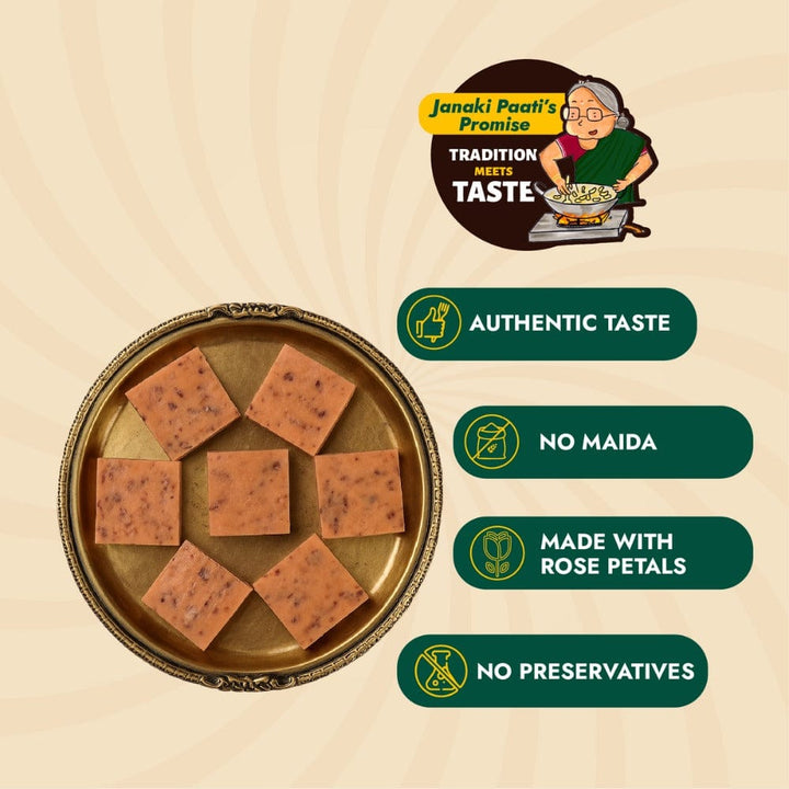 Rose Milk Burfi - Sweet Karam Coffee