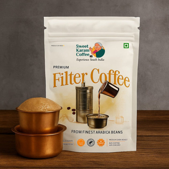 Filter Coffee Powder + Davara & Tumbler - Sweet Karam Coffee