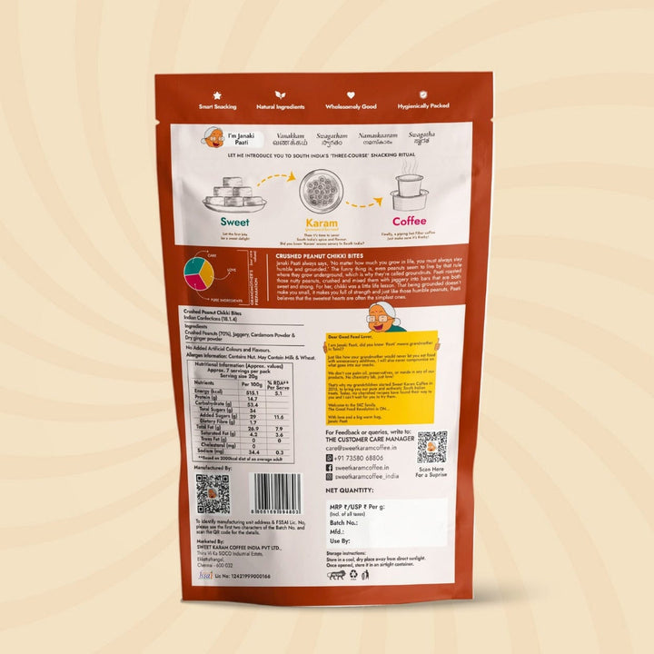 Crushed Peanuts Chikki Bites - Sweet Karam Coffee