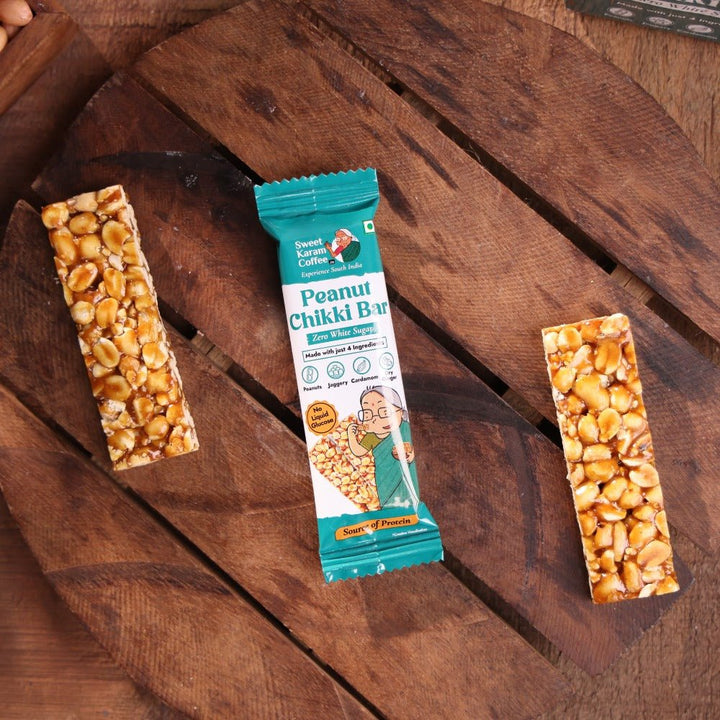 Peanut Chikki Bar 20 g (Zero White Sugar) - Sweet Karam Coffee