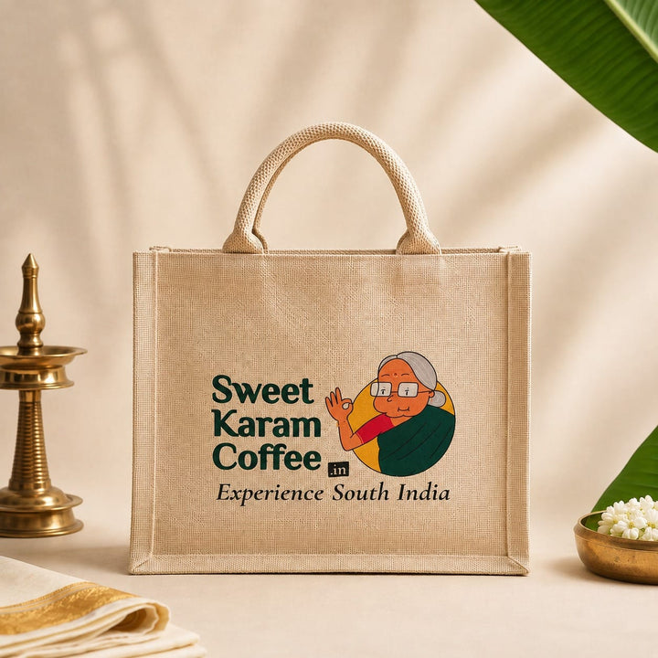 Premium Jute Bag - Sweet Karam Coffee
