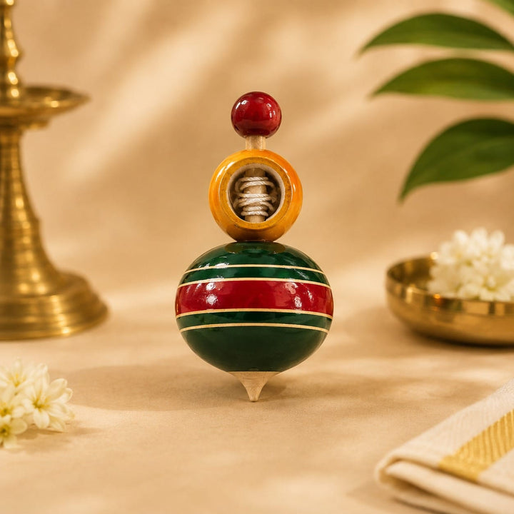 Spinner Channapatna Toy - Sweet Karam Coffee