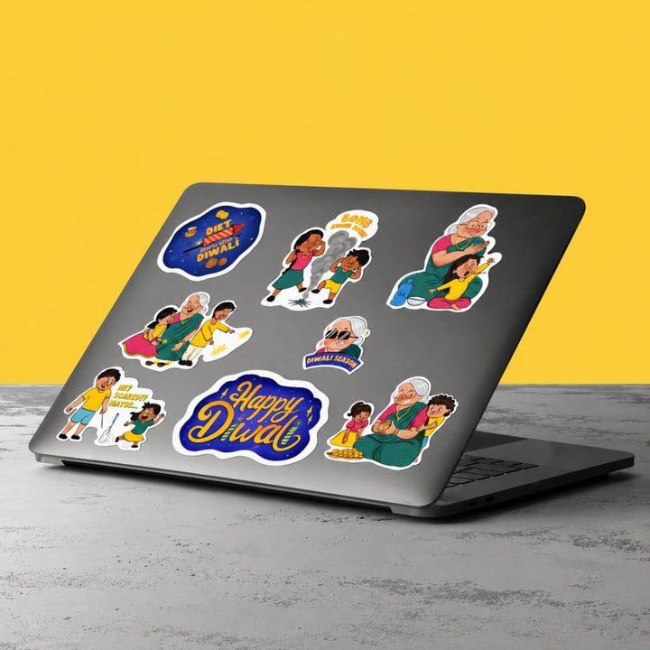 Paati's Diwali Stickers - Sweet Karam Coffee
