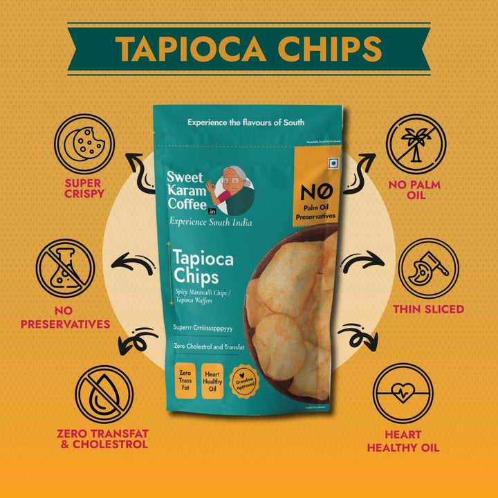 Kerala Tapioca (Kappa) Chips  - Free Shipping Across India