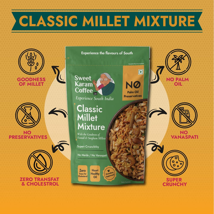 Classic Millet Mixture (Foxtail and Great Millet Sev Mix)  - Free Shipping Across India