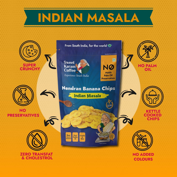 Kerala Banana Chips - Indian Masala  - Free Shipping Across India