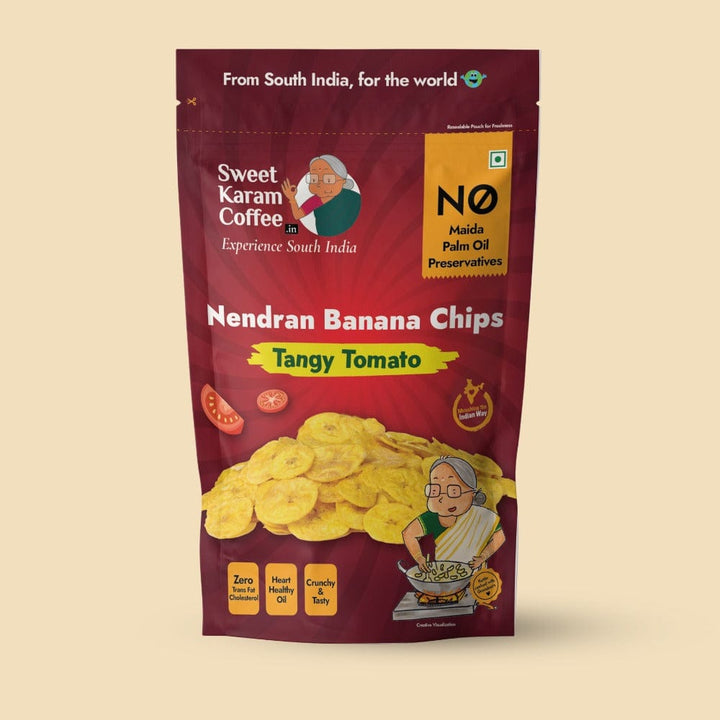 Kerala Banana Chips - Tangy Tomato  - Free Shipping Across India