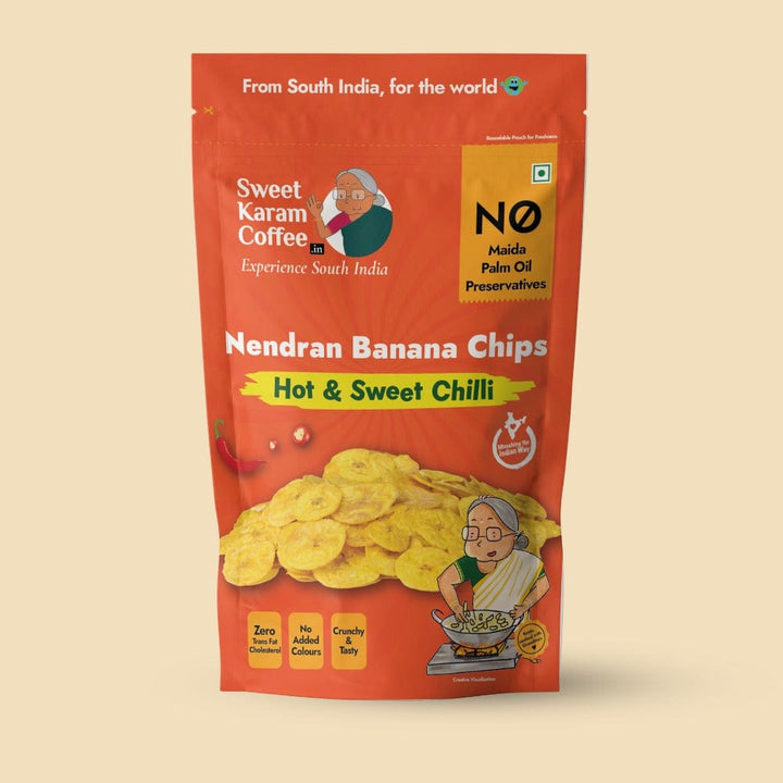 Kerala Banana Chips - Hot & Sweet Chilli  - Free Shipping Across India