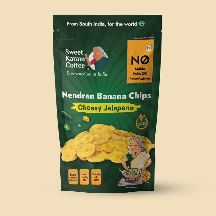 Kerala Banana Chips - Cheesy Jalapeno  - Free Shipping Across India