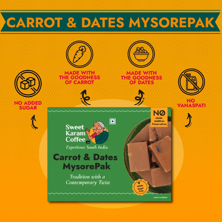 Carrot & Dates Mysore Pak  - Free Shipping Across India