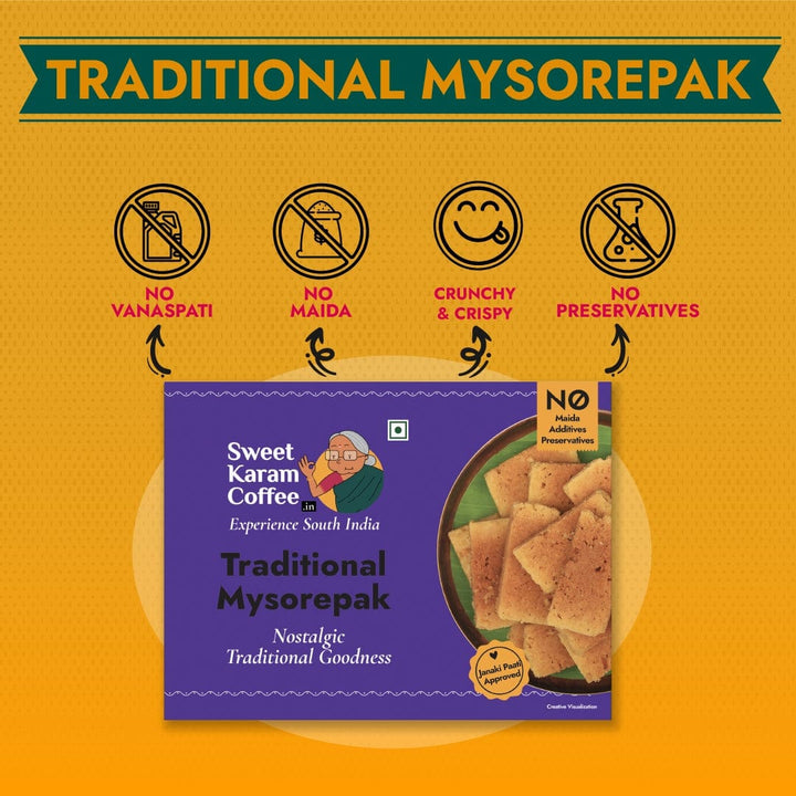 Traditional Mysore Pak (Crisp)  - Free Shipping Across India