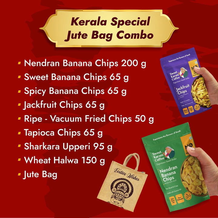 Kerala Special Jute Bag Combo  - Free Shipping Across India