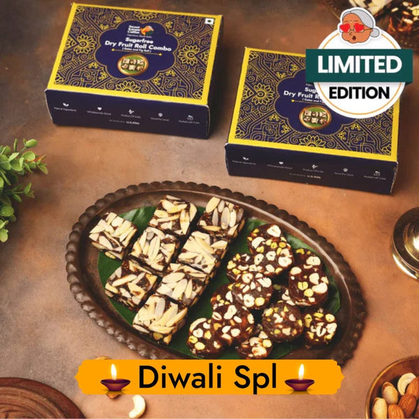 Sugarfree Dry Fruit Roll Combo  - Free Shipping Across India