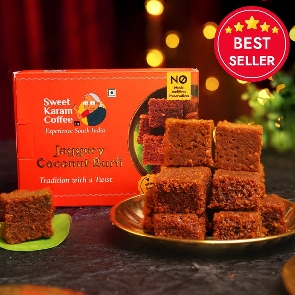 Jaggery Coconut Burfi  - Free Shipping Across India