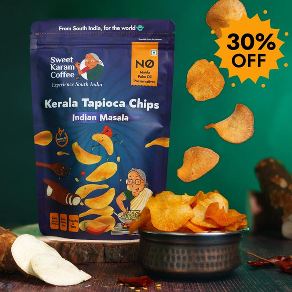 Kerala Tapioca (Kappa) Chips - Indian Masala  - Free Shipping Across India