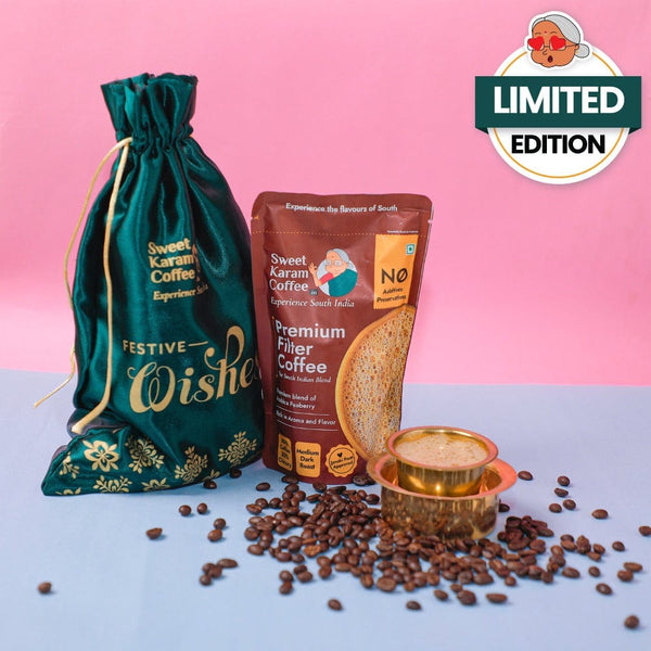 Filter Coffee Potli Gift Hamper  - Free Shipping Across India