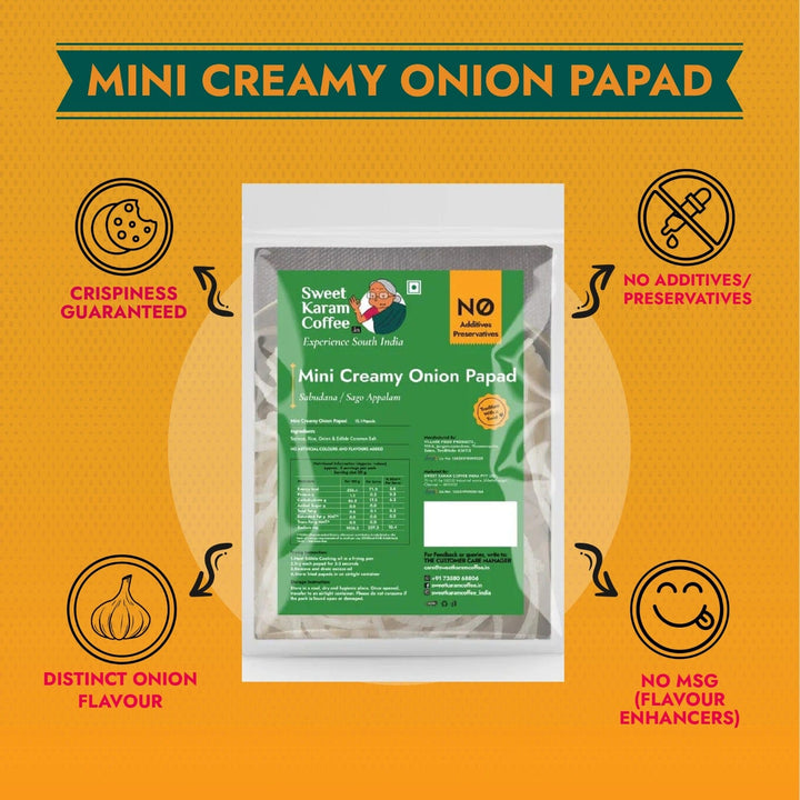 Creamy Onion Papad  - Free Shipping Across India