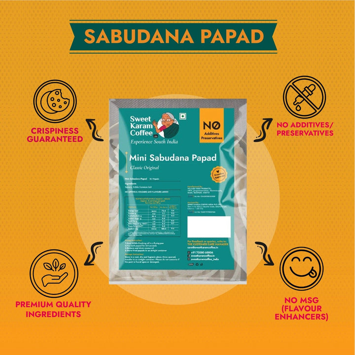 Sabudana Papad  - Free Shipping Across India