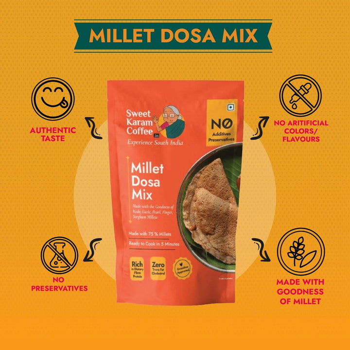 Millets Dosa Mix 250g  - Free Shipping Across India