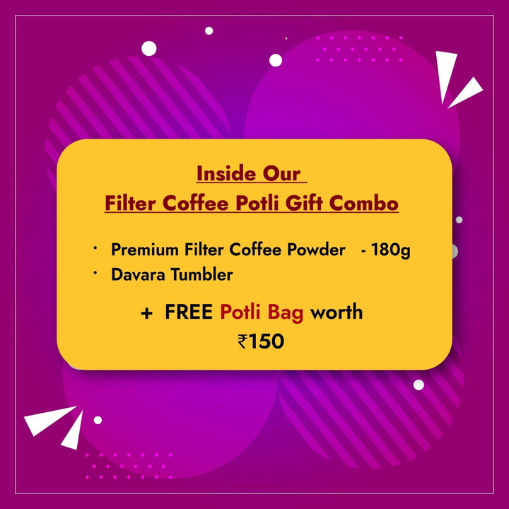 Filter Coffee Potli Gift Bag  - Free Shipping Across India