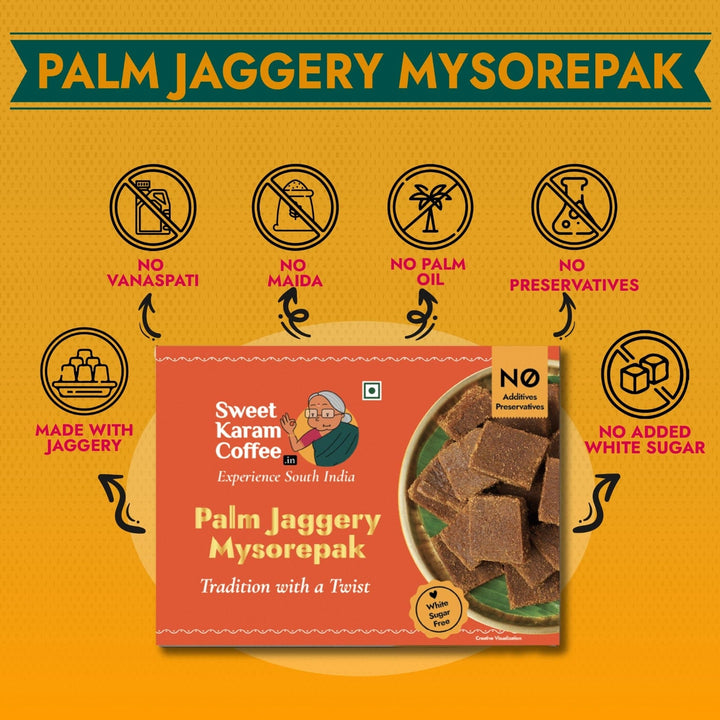 Palm Jaggery (Karupatti) Mysorepak  - Free Shipping Across India