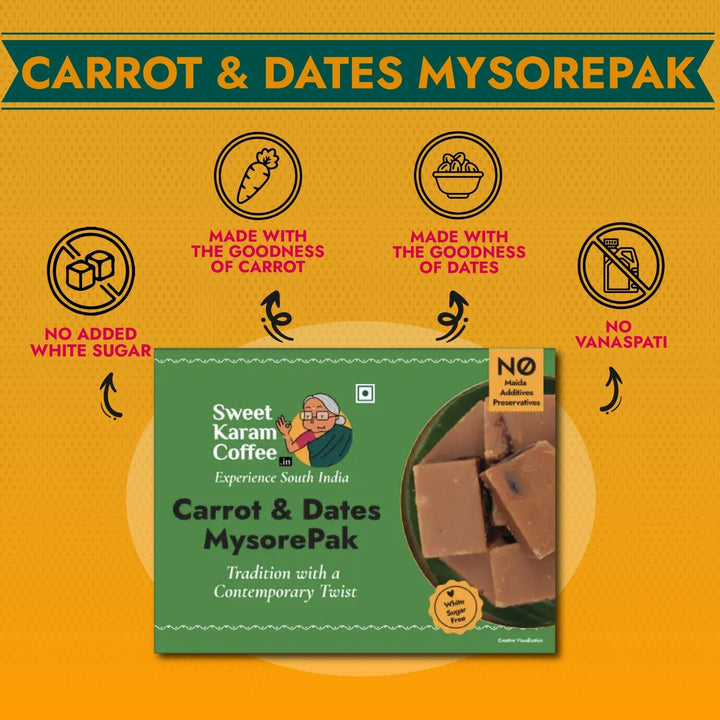 Carrot & Dates Mysore Pak  - Free Shipping Across India