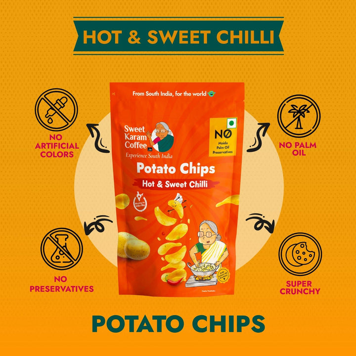 Potato Chips - Hot & Sweet Chilli  - Free Shipping Across India