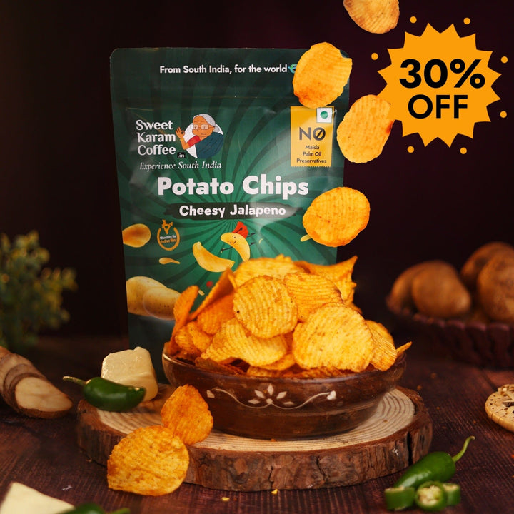 Potato Chips - Cheesy Jalapeno  - Free Shipping Across India