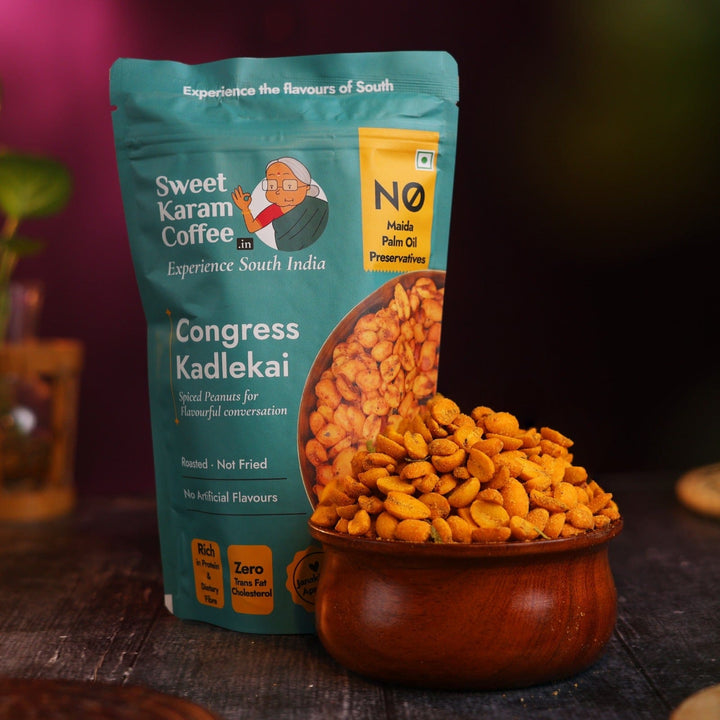 Roasted Spiced Peanuts (Congress Kadlekai)  - Free Shipping Across India