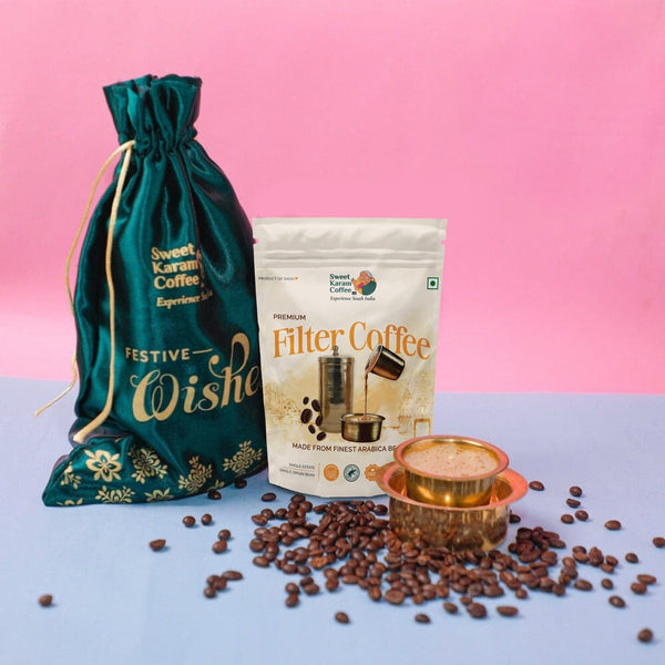 Filter Coffee Potli Gift Bag  - Free Shipping Across India