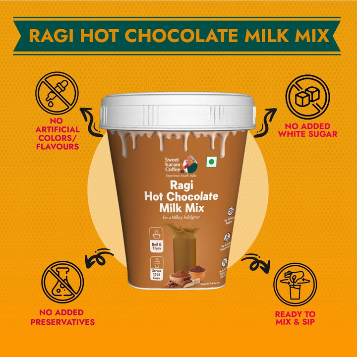 Ragi Hot Chocolate Milk Mix  - Free Shipping Across India