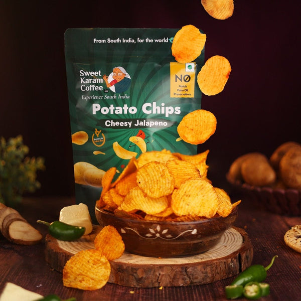 Potato Chips - Cheesy Jalapeno  - Free Shipping Across India