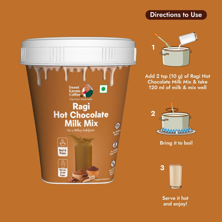 Ragi Hot Chocolate Milk Mix  - Free Shipping Across India