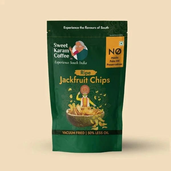 Ripe Jackfruit Chips - Vacuum Fried 50g - Sweet Karam Coffee