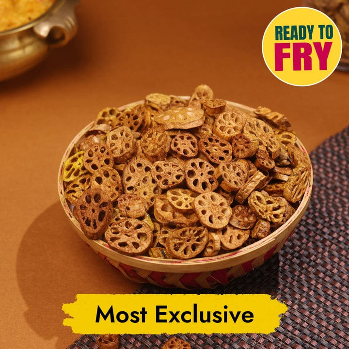 Lotus Stem Crisps (Thamarai Thandu Vathal)  - Free Shipping Across India