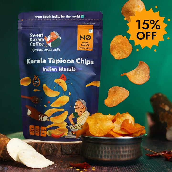 Kerala Tapioca (Kappa) Chips - Indian Masala  - Free Shipping Across India