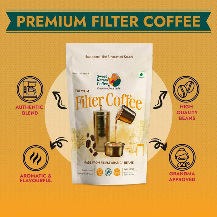 Premium Filter Coffee Powder (80:20) - Sweet Karam Coffee